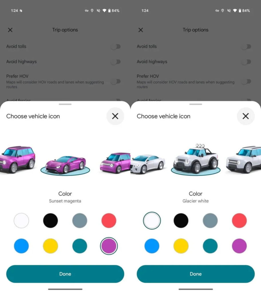 Google Maps agora permite personalizar ícones de veículos na navegação