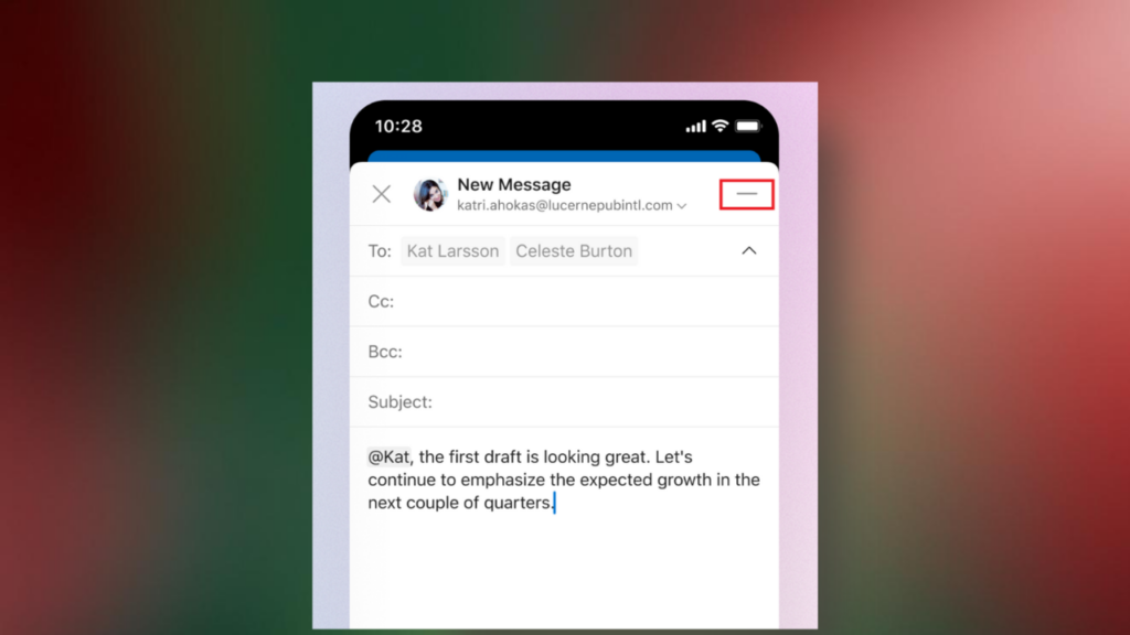 Outlook ganha recurso de minimização de rascunhos para facilitar multitarefas.
