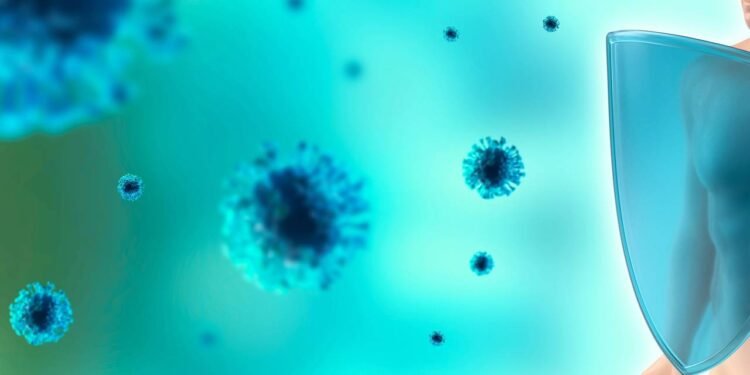 Representação 3d do sistema imunológico humano