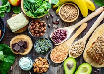 Seleção de alimentos ricos em magnésio