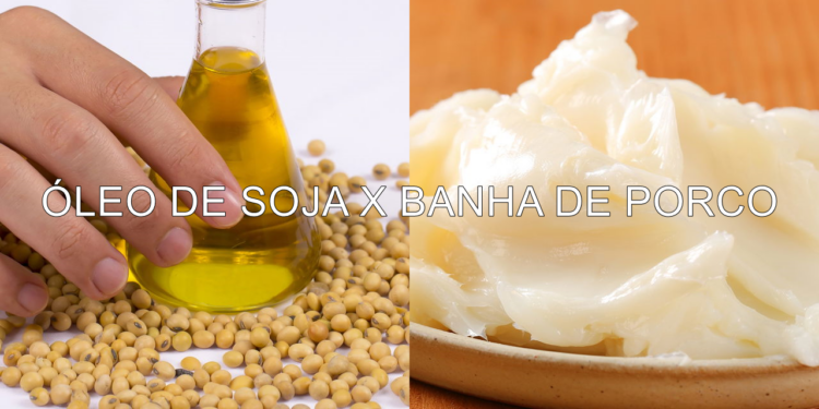 Banha de porco X Óleo de soja (Créditos: depositphotos.com / zariam74)