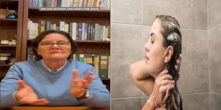 Reprodução (Instagram@draanaescobar) - Mulher lavando cabelo - Créditos: depositphotos.com / IgorVetushko