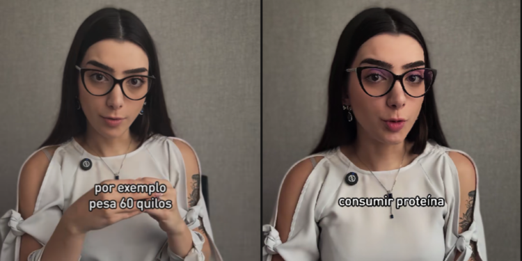 sabella ressalta que proteína vai muito além de “musculação”, pois participa da reparação de tecidos - Reprodução (Tiktok: isabellalacerda_nutri
)
