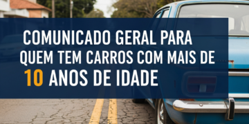 Comunicado geral para todos os motoristas com carros acima de 10 anos de uso