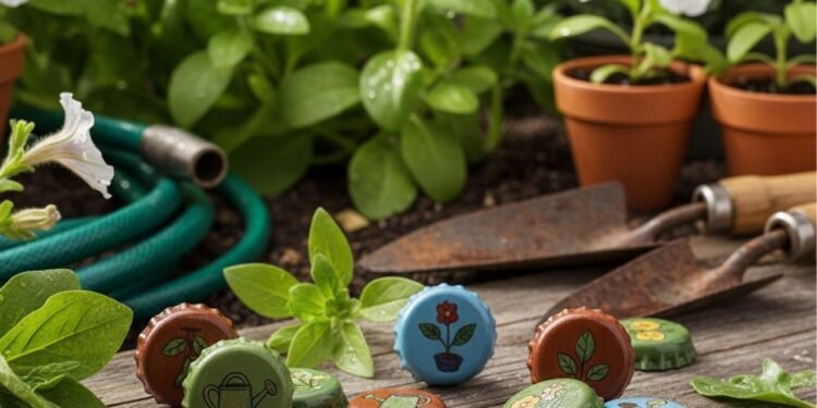 Aprenda este truque simples com tampinhas que protege suas plantas de pragas