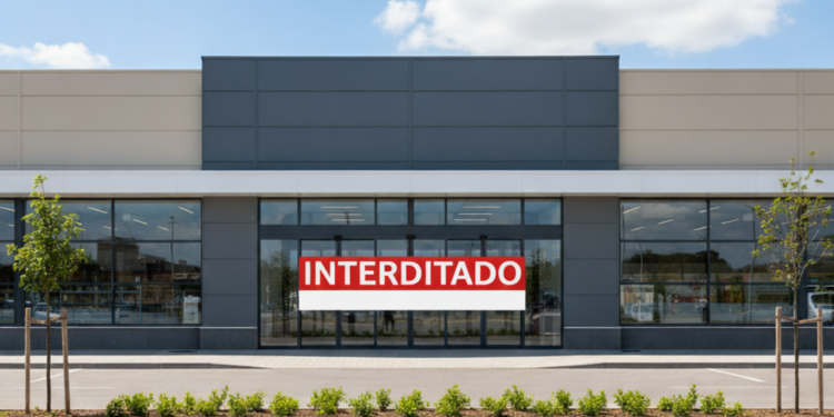 Imagem ilustrativa de interdição de trabalho após inspeção