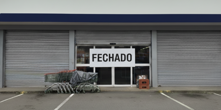 Imagem ilustrativa de uma loja fechada