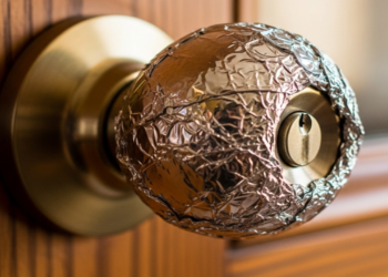 Por que as pessoas estão embrulhando as maçanetas das portas com papel alumínio