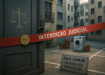 Dois vizinhos abriram uma porta para o pátio do prédio sem permissão e colocaram sua máquina de lavar roupa e vasos de plantas: a justiça interveio