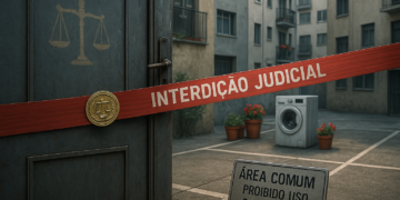 Dois vizinhos abriram uma porta para o pátio do prédio sem permissão e colocaram sua máquina de lavar roupa e vasos de plantas: a justiça interveio