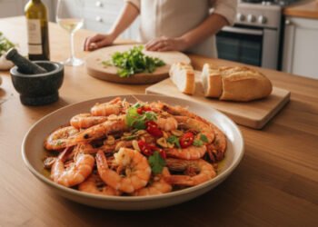 Receita de camarão ao alho deliciosa com apenas 6 ingredientes