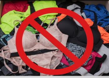 Isso é um grande erro, não misture roupas esportivas com roupas íntimas na gaveta