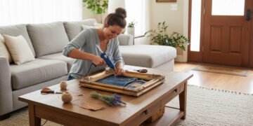 Com uma moldura antiga e um bolso de calça crie uma linda ideia para decorar sua casa