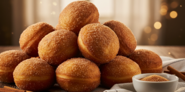 Bolinho de chuva sequinho para aproveitar o café da manhã