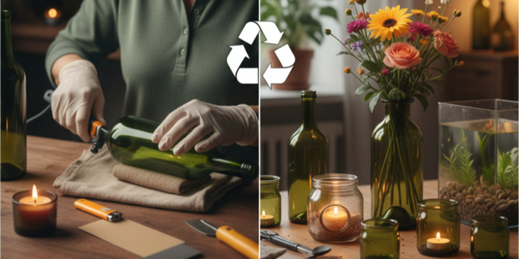 Transforme lixo em arte com o reaproveitamento de garrafas de vidro