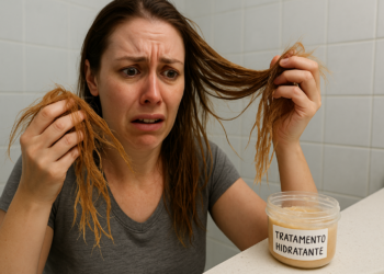 Usei um produto caseiro que prometia ‘hidratar’ e derreteu meu cabelo