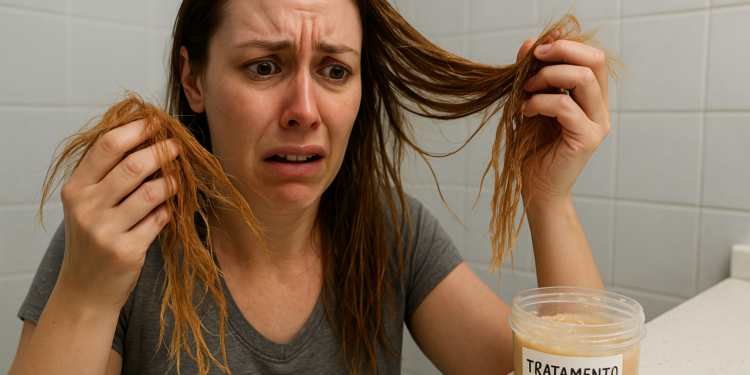 Usei um produto caseiro que prometia ‘hidratar’ e derreteu meu cabelo