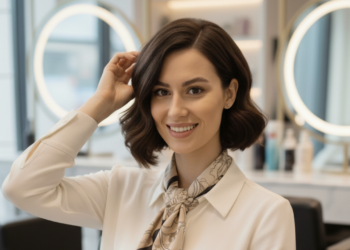 Usei meu cabelo repartido ao meio a vida toda e mudei o penteado para a primavera e foi isso que aconteceu