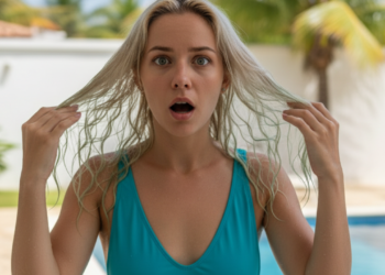 Meu cabelo dos sonhos ficou irreconhecível depois de um simples mergulho na piscina