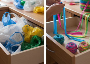 Não jogue fora as sacolas plásticas, aprenda a fazer fios para tricô