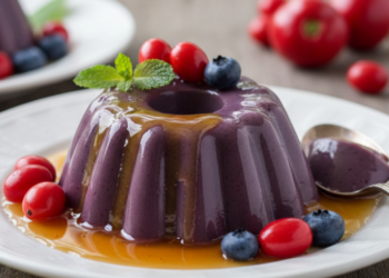 Apenda a fazer uma deliciosa sobremesa gelada, o pudim de açaí com guaraná