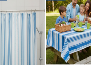 O que acontece quando uma cortina de chuveiro velha ganha uma nova função em casa