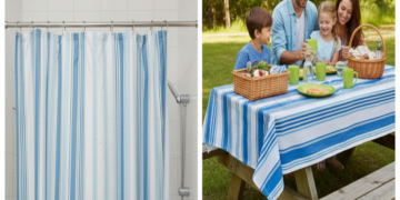 O que acontece quando uma cortina de chuveiro velha ganha uma nova função em casa