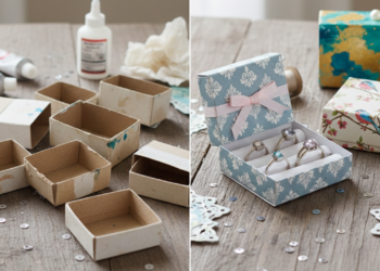 Acredite ou não, com uma caixa de fósforos vazia, você pode criar este lindo porta-joias para organizar seus acessórios