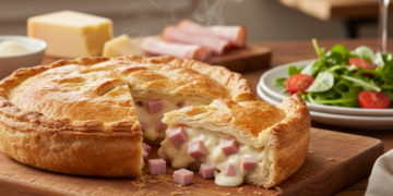 A torta de presunto e queijo que faço quando chega visita de última hora e não quero complicar