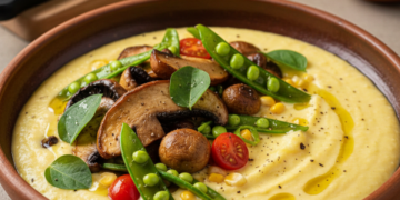 Faça em casa um creme de milho cheio de sabor que combina cogumelos e ora-pro-nóbis, segredo dos chefs