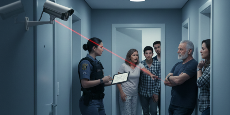 Câmera voltada para a porta de vizinho gera constrangimento e termina em boletim de ocorrência