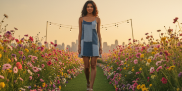 Não jogue fora seu jeans usado, aprenda a fazer esse vestido elegante e confortável