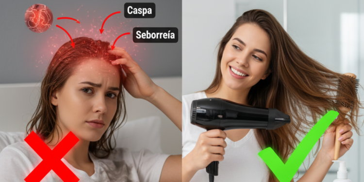 Cabelo mais forte evitando o hábito de dormir com ele úmido