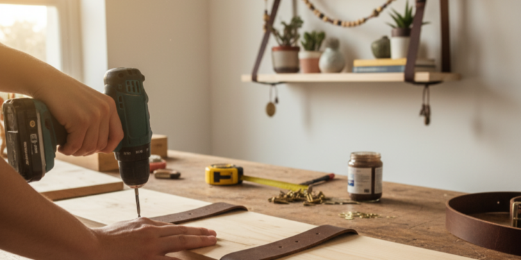 Cinto reciclado vira o jeito mais criativo de montar prateleiras