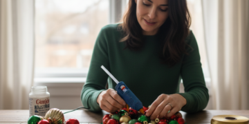 Que tal reaproveitar a decoração de Natal do ano passado e fazer você mesmo essa ideia fabulosa