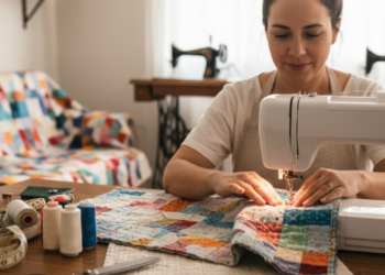 Você pode criar uma manta de verão fresquinha reaproveitando pequenos retalhos