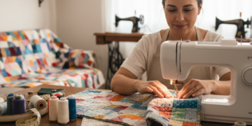 Você pode criar uma manta de verão fresquinha reaproveitando pequenos retalhos