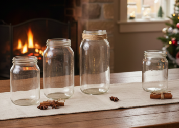 Se você tem potes de vidro guardados, não os jogue fora, faça essas ideias modernas para decorar neste Natal