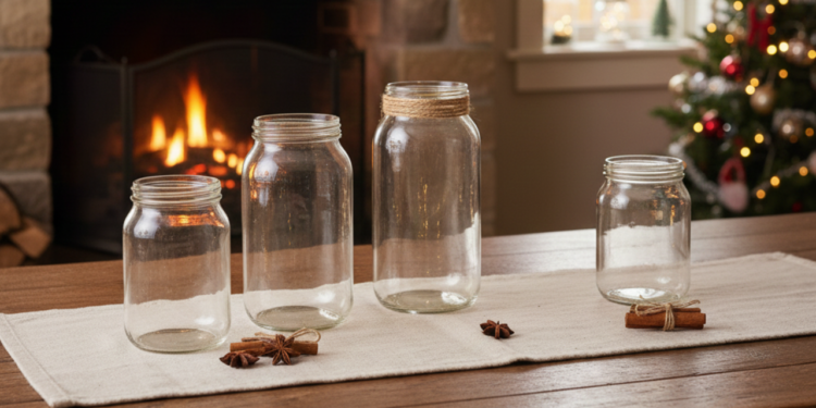 Frascos de vidro viram xodó e deixam seu Natal mais acolhedor