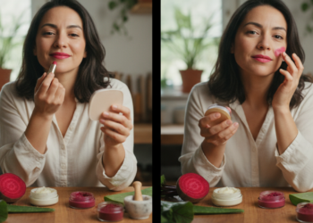 Com apenas uma beterraba, aprenda a fazer batom e um blush caseiro em questão de minutos