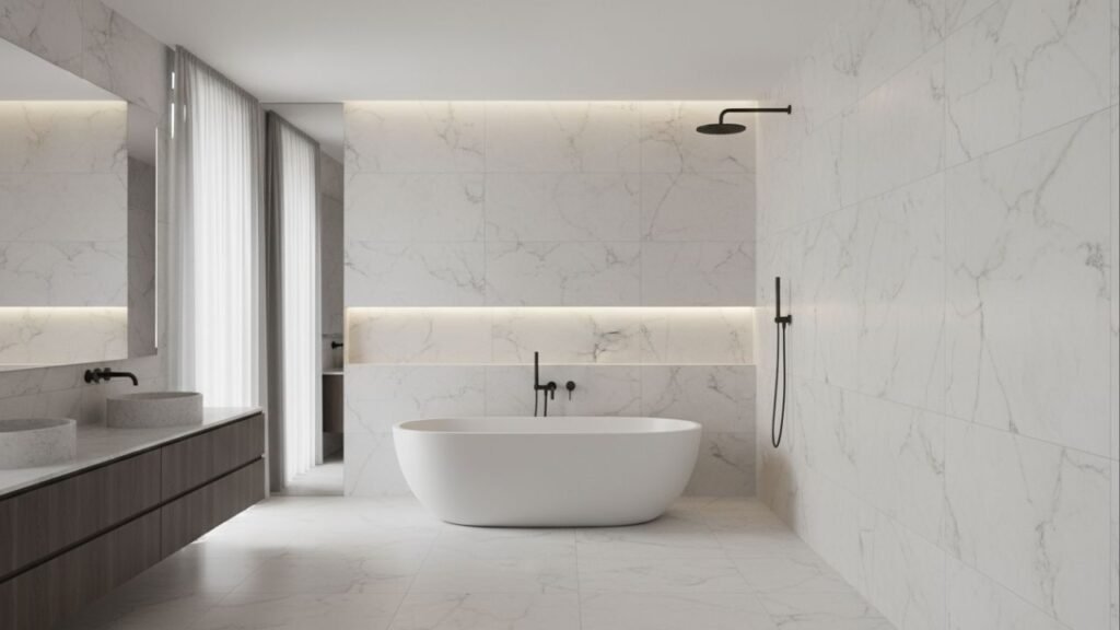 O revestimento mais bonito e prático que está dominando os banheiros modernos