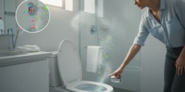 O perigo escondido ao puxar a descarga do banheiro com a tampa do vaso levantada