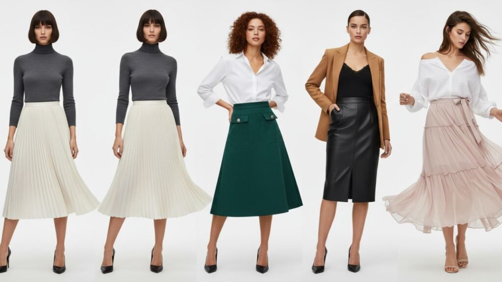 Adeus visual pesado, essa saia reta traz leveza e elegância sem esforço
