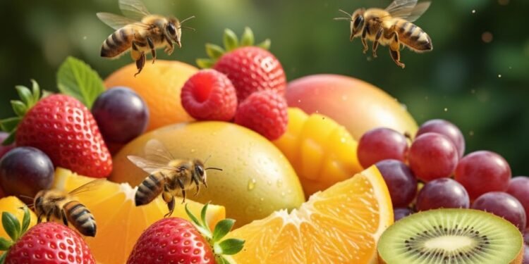 Como a polinização natural das abelhas garante frutas bonitas e saborosas