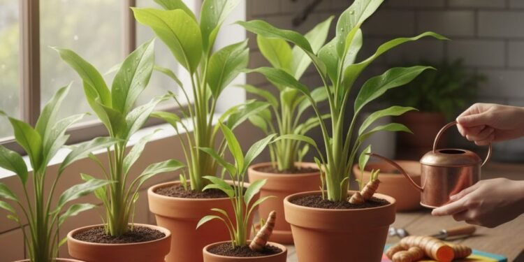 Como plantar cúrcuma dentro de casa e colher raízes fortes e aromáticas