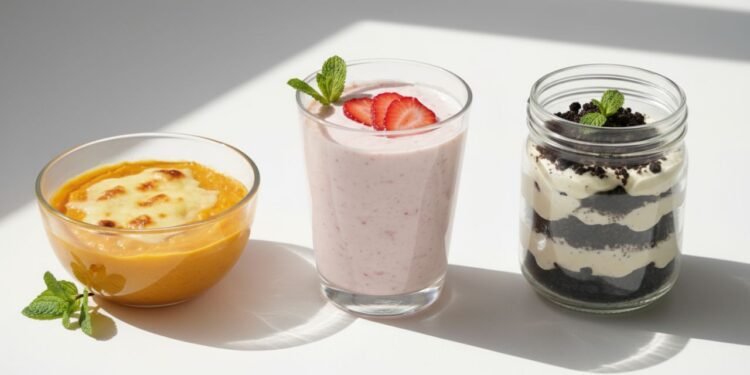 3 receitas fit que substituem o doce tradicional com cremosidade e saciedade