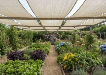 Como usar telas de sombreamento e proteger seu jardim do sol forte