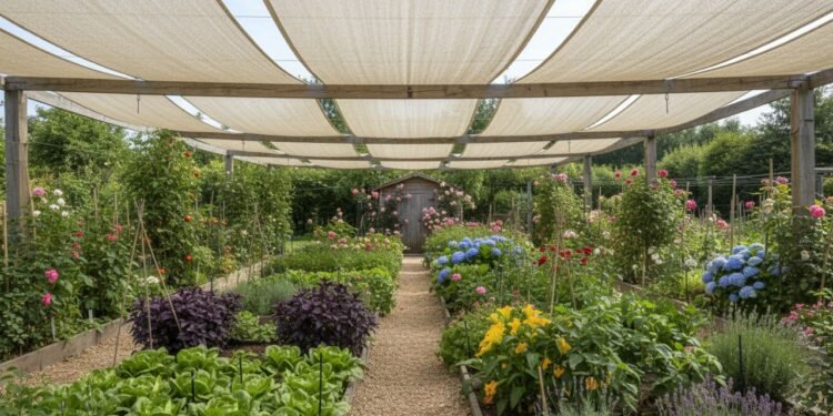 Como usar telas de sombreamento e proteger seu jardim do sol forte