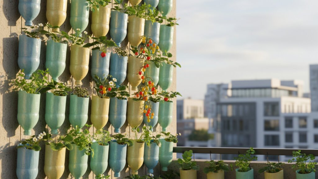 Como fazer uma horta vertical usando garrafa PET do jeito mais prático