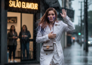 A cor que parecia saída de capa de revista virou manchas alaranjadas depois de alguns pingos de chuva